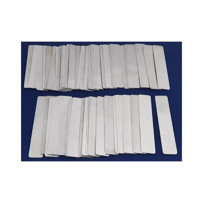 Platte Alu 79,5 x 15 x 1,0mm rechteckig 50 Stk.