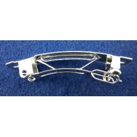 Haarspange frz. 40mm x 7mm 2x Loch 1,8mm Stahl vernickelt 50 Stk.