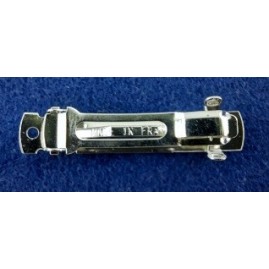 Haarspange frz. 40mm x 7mm 2x Loch 1,8mm Stahl vernickelt 50 Stk.