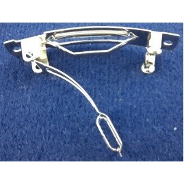 Haarspange frz. 40mm x 7mm 2x Loch 1,8mm Stahl vernickelt 50 Stk.