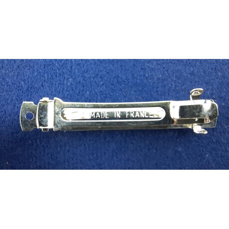 Haarspange frz. 50mm x 7mm 2x Loch 1,8mm Stahl vernickelt 50 Stk.