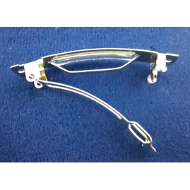 Haarspange frz. 50mm x 7mm 2x Loch 1,8mm Stahl vernickelt 50 Stk.