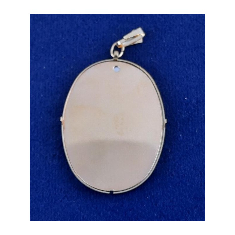 1 Set Brosche Oval groß 3-tlg Seidenmal FIMO goldfarbig 50 x 36 x 3mm - BR50363OVGRGO