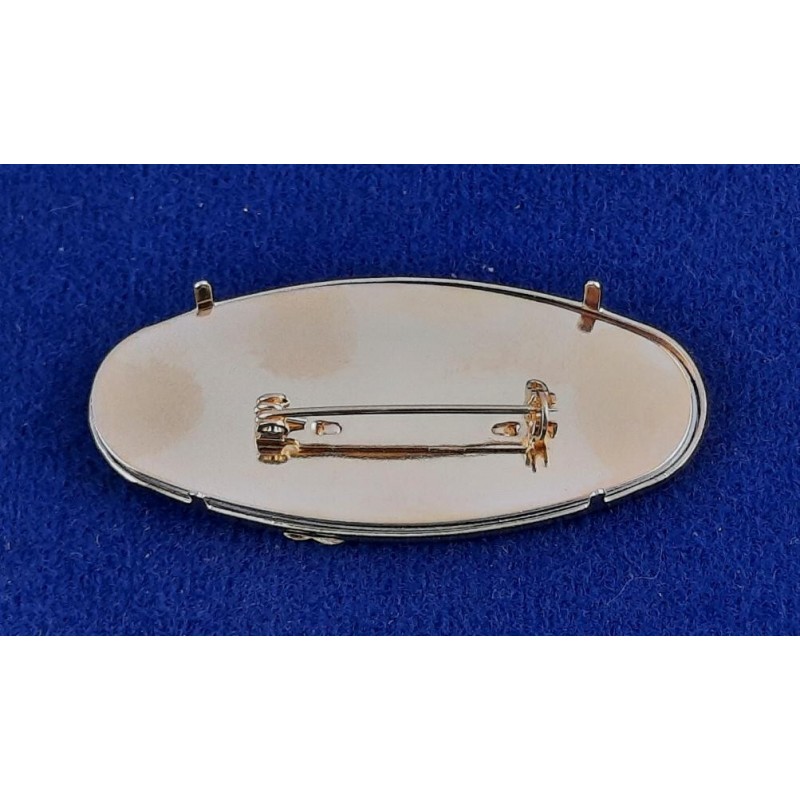 1 Set Brosche Oval groß lang 3-tlg Seidenmal FIMO goldfarbig 55 x 25 x 3,8mm - BR552538OVLAGO