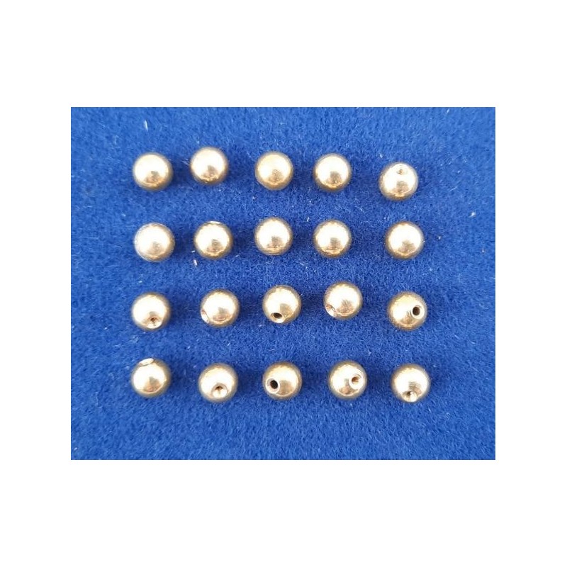 Kugel 6mm mit Innengewinde M1,3 Sacklochgewinde Messing 20Stück