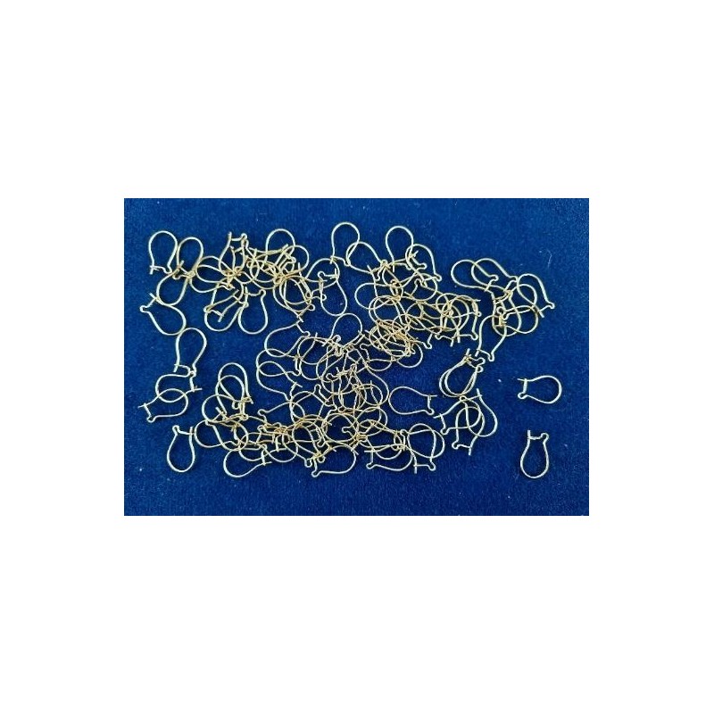 Ohrhaken Brisuren 15 x 9 x 0,6 Echt Silber 835 vergoldet gestempelt 100 Stück