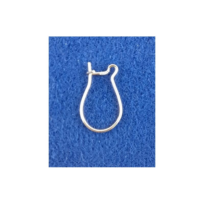 Ohrhaken Brisuren 15 x 9 x 0,6 Echt Silber 835 vergoldet gestempelt 100 Stück