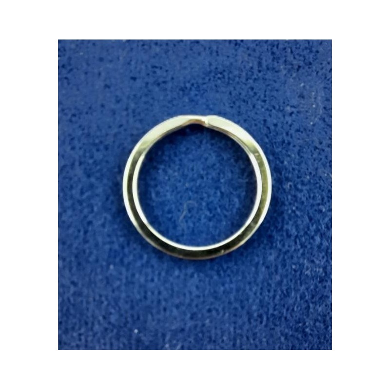 Schlüsselring flach Stahl vernickelt 24 x 20mm 10 Stück