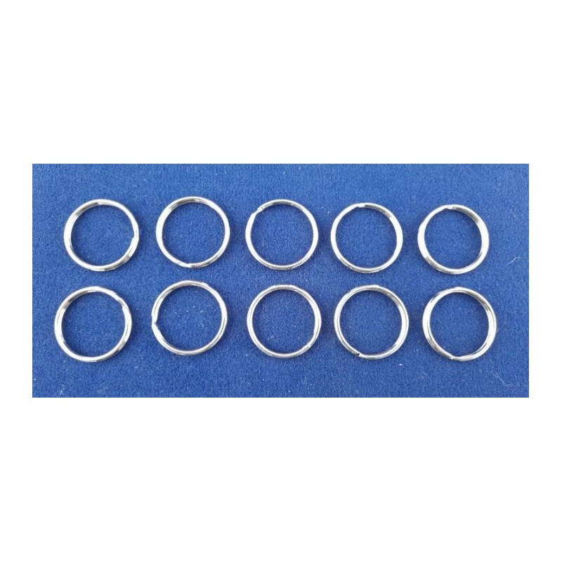 Schlüsselring Stahl vernickelt 24 x 20mm 10 Stück