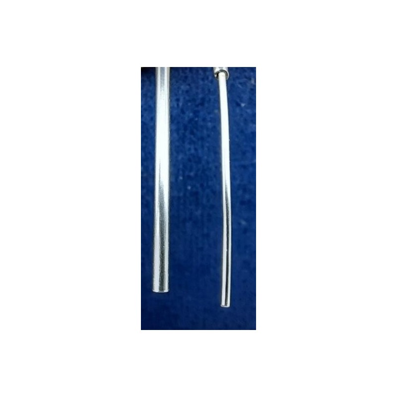 Steckverschlüsse Röhrchen gebogen silberfarbig nickelfrei 1,75 x 1,0mm
