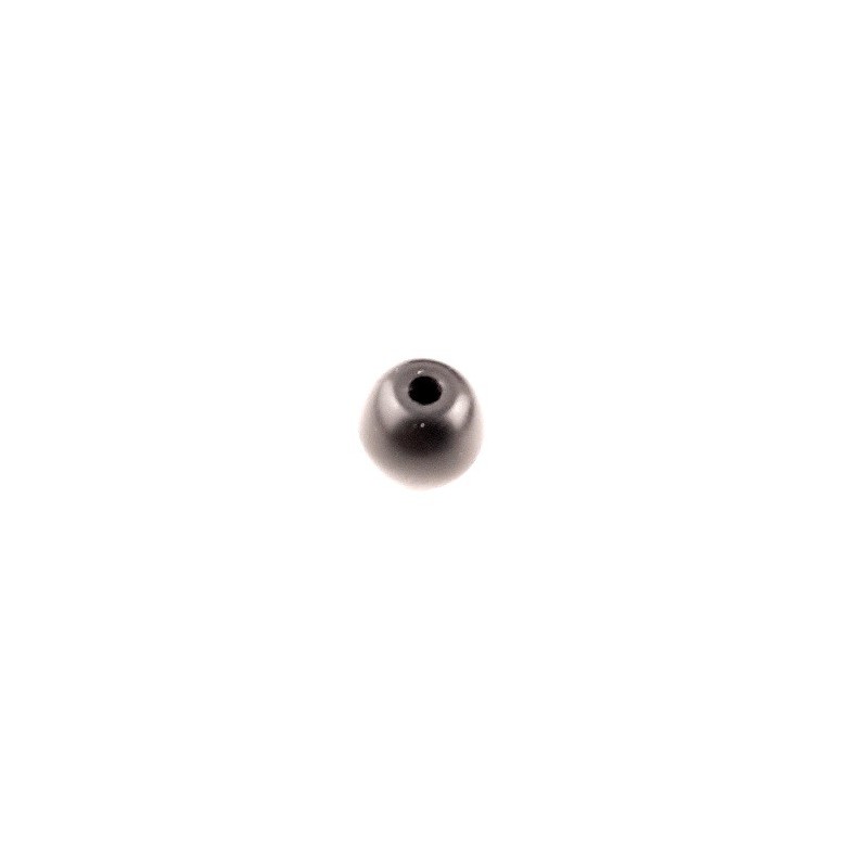 Perlen Kette schwarz Kunststoff ca. 54cm 8 x 7,4mm