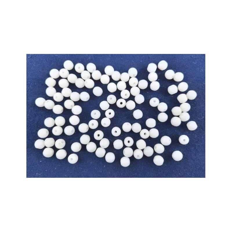 Perlen Kunststoff weiss 8 x 7,5mm 100 Stück - PE8075KUWS