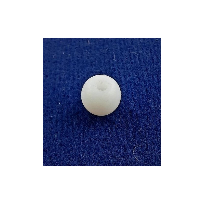 Perlen Kunststoff weiss 8 x 7,5mm 100 Stück - PE8075KUWS
