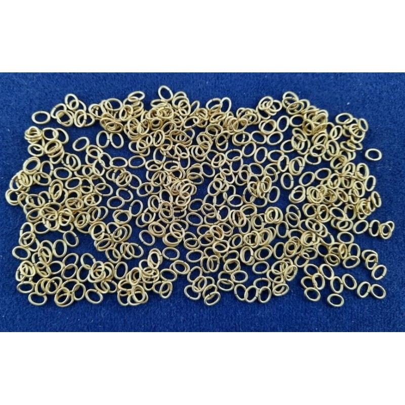 Ringe oval Messing 5,8 x 4,3 x 0,8mm zu halbhart 500 Stück