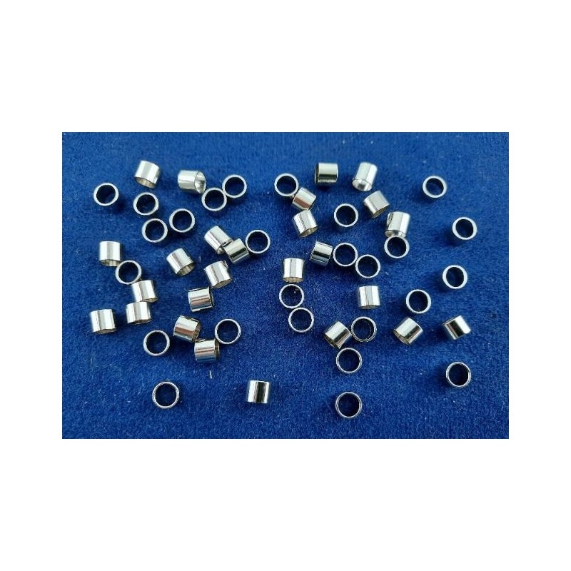 Rohrstücke 4,5 x 6,0mm Messing vernickelt 50 Stück