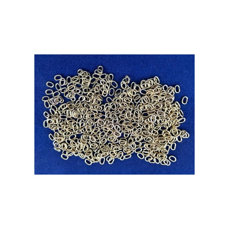 Ringe oval Messing weich zu 7,7 x 5,3 x 1,2mm 500 Stück