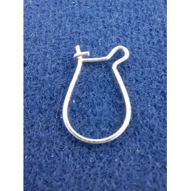 Ohrhaken 15 x 9,4 x 0,6 Echt Silber 835 100 Stück