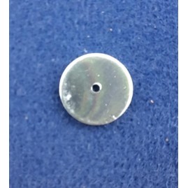 Platte Rund Alu silberfarbig 11,7 x 0,9mm Loch 1,2mm - 50 Stück