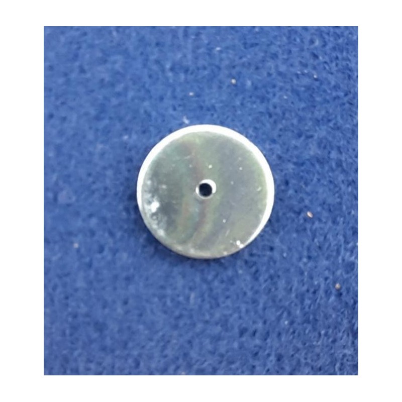 Platte Rund Alu silberfarbig 11,7 x 0,9mm Loch 1,2mm - 50 Stück