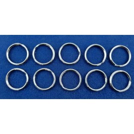 Schlüsselring hochkant Stahl vernickelt 28 x 25mm 10 Stück