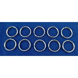 Schlüsselring Stahl vernickelt 26 x 22 x 3mm 10 Stück