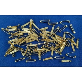 Leistel Broschierung Sicherhteisverschluss Messing roh 26,4 x 4,6 x 6 x 0,80mm 2x Loch 1,3mm