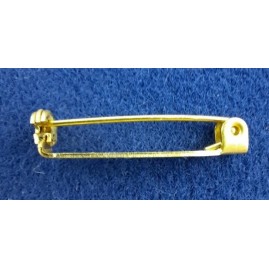 Leistel Broschierung Sicherhteisverschluss Messing roh 26,4 x 4,6 x 6 x 0,80mm 2x Loch 1,3mm