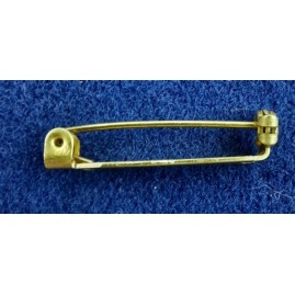 Leistel Broschierung Sicherhteisverschluss Messing roh 26,4 x 4,6 x 6 x 0,80mm 2x Loch 1,3mm