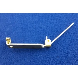 Leistel Broschierung Sicherhteisverschluss Messing roh 26,4 x 4,6 x 6 x 0,80mm 2x Loch 1,3mm