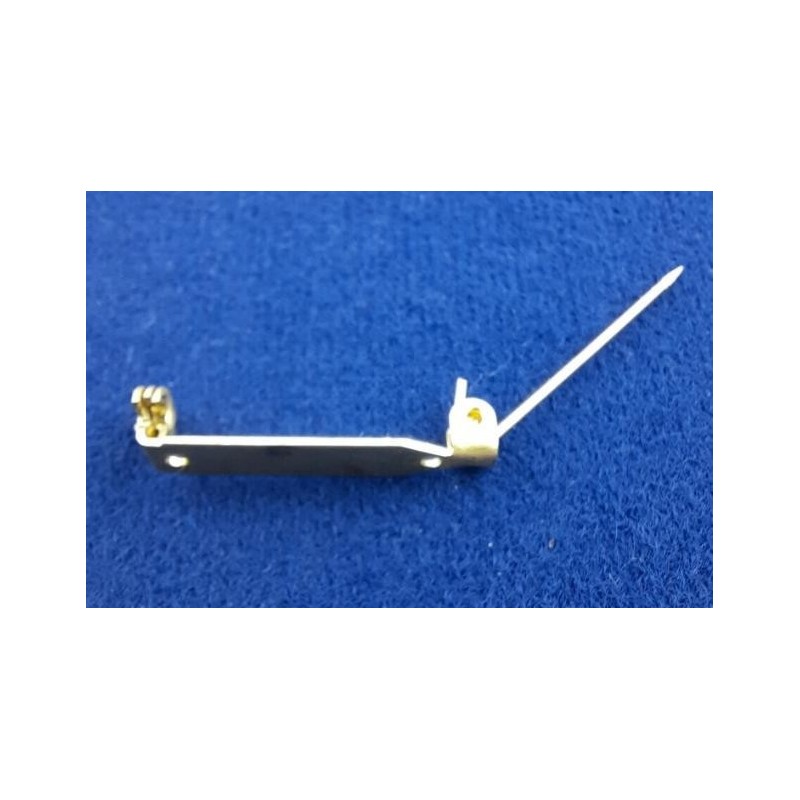 Leistel Broschierung Sicherhteisverschluss Messing roh 26,4 x 4,6 x 6 x 0,80mm 2x Loch 1,3mm