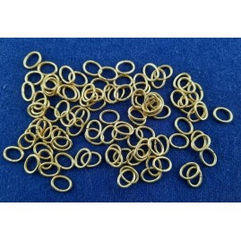 Ringe oval Messing roh 10 x 7,5 x 1,2mm 100 Stück
