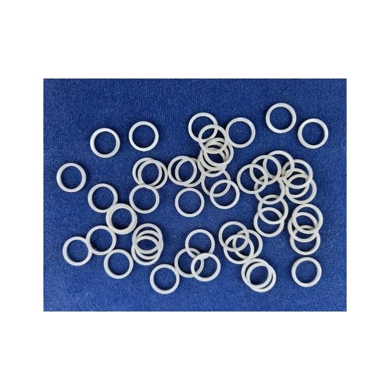 Runde Platte mit Loch Ronden Scheiben Alu roh 16 x 12,6 x 1,2mm 50 Stk