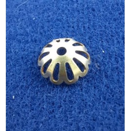 Perlkappen 9,4 x 3,7mm Loch 1,50mm Innen ca. 8,8mm Messing roh 50Stk