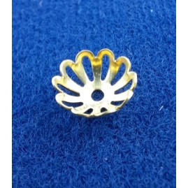 Perlkappen 9,4 x 3,7mm Loch 1,50mm Innen ca. 8,8mm Messing roh 50Stk