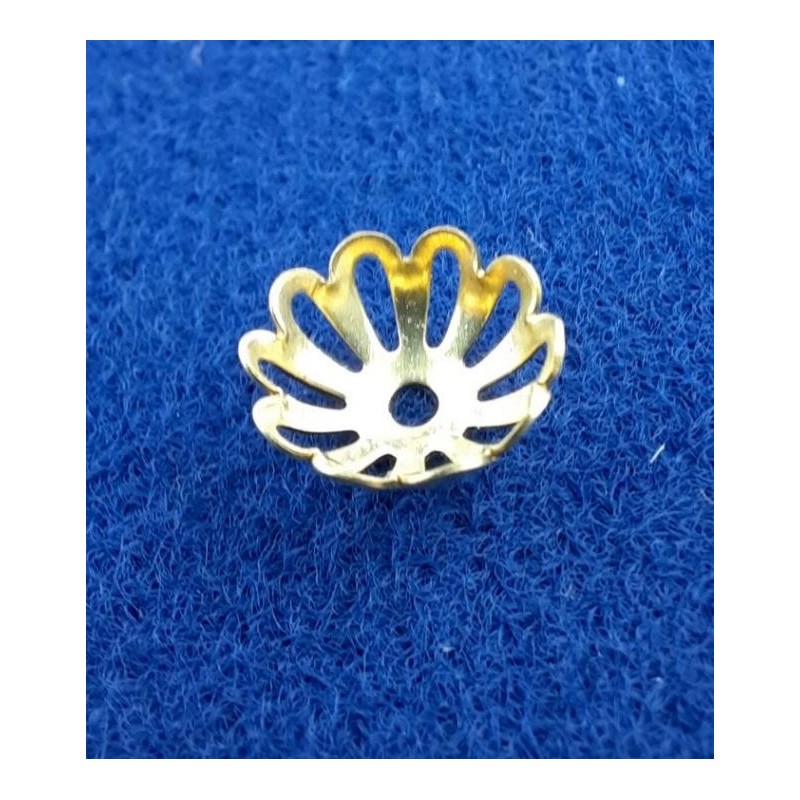 Perlkappen 9,4 x 3,7mm Loch 1,50mm Innen ca. 8,8mm Messing roh 50Stk