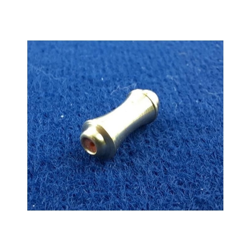 100 Stück Schützer Nadelschützer Endteile zum Einstecken Nadel 10,9 x 4,5mm Messing roh mit Gummi - SCHÜ10945MS