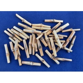 Bambus Rohrstücke naturgewachsen ca 50mm x 3-15mm Durchmesser gelocht 50gr
