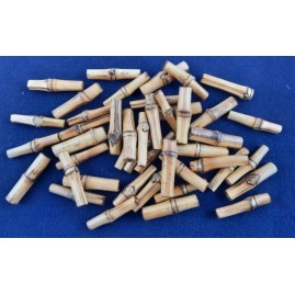 Bambus Rohrstücke naturgewachsen ca 40mm x 3-15mm Durchmesser gelocht 50gr