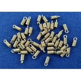 Spiralstücke mit Öse 11,8 x 4,5 x 2,5 x Öse 2,5 Messing roh 50 Stück