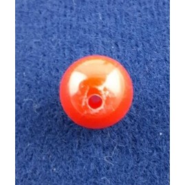 Perlen Kunststoff rot 9,7mm mit Loch 100 Stück - PE97KURT