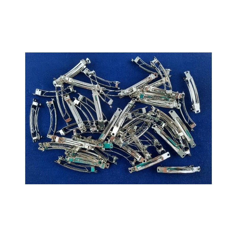 Haarspange frz. 60mm x 7mm 2x Zacke Stahl vernickelt 50 Stk.