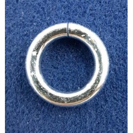 Ring rund 16,5 x 10,7 x 3mm Aluminium silber 50 Stück