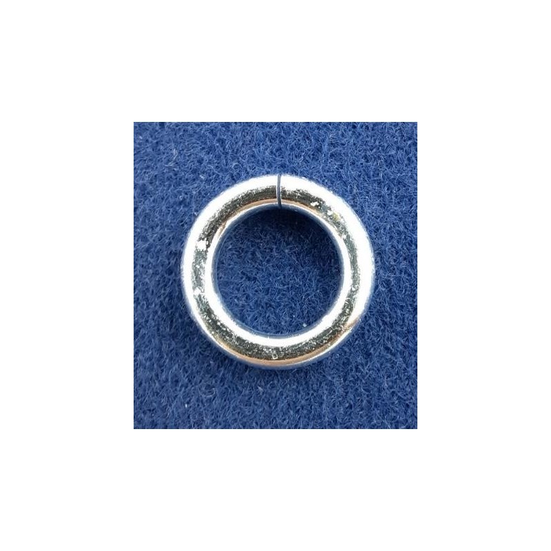 Ring rund 16,5 x 10,7 x 3mm Aluminium silber 50 Stück