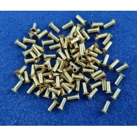 Rohrnieten 2,2 x 0,3 x 5mm C-Type Messing roh - 100 Stück