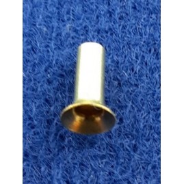 Rohrnieten 2,2 x 0,3 x 5mm C-Type Messing roh - 100 Stück