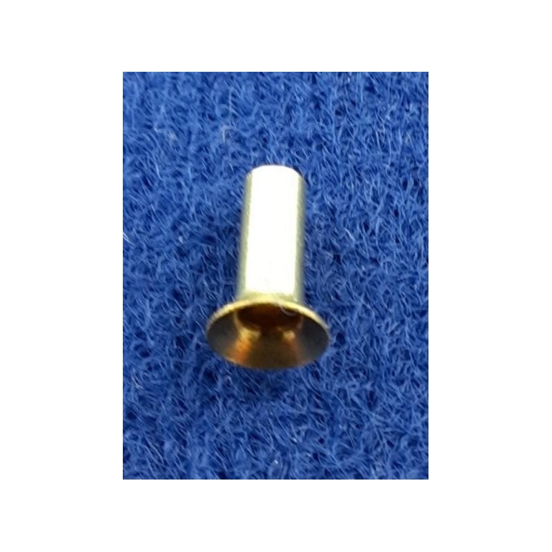 Rohrnieten 2,2 x 0,3 x 5mm C-Type Messing roh - 100 Stück