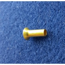 Rohrnieten 2,2 x 0,3 x 5mm C-Type Messing roh - 100 Stück