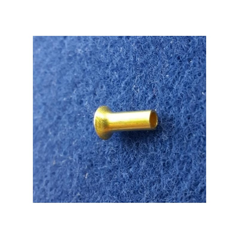 Rohrnieten 2,2 x 0,3 x 5mm C-Type Messing roh - 100 Stück