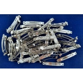 Haarspange frz. 70mm x 13 x 10,8mm 2x Zacke Stahl vernickelt 50 Stk.