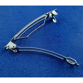 Haarspange frz. 70mm x 13 x 10,8mm 2x Zacke Stahl vernickelt 50 Stk.